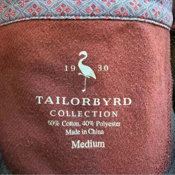 Tailorbyrd Collection Mens Gray Mock Neck 1/4 Zip Pullover - Picture 4 of 7